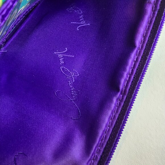 Vera Bradley Wristlet Womens Purple Floral Quilted Zip Pouch Wallet 7x4 - Picture 11 of 11